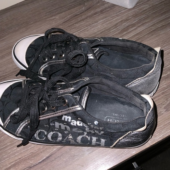 Coach ~ black & silver sneaker - Picture 5 of 6